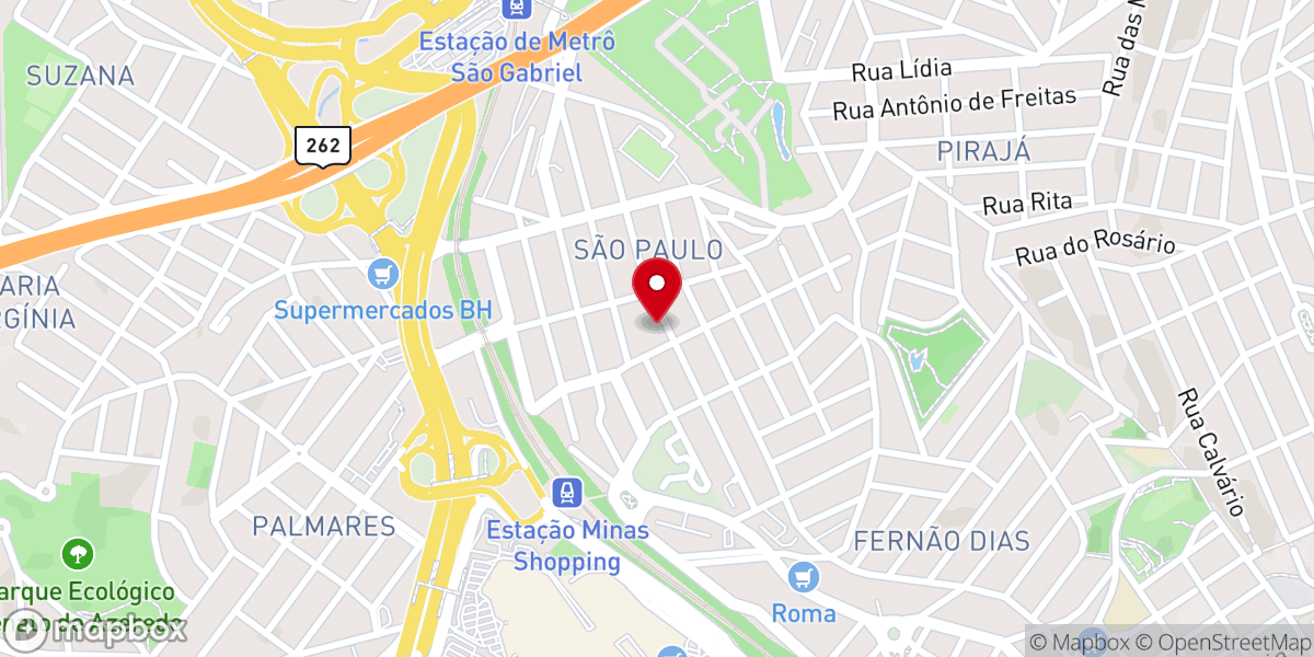 Map showing location of Igreja Batista Solidária