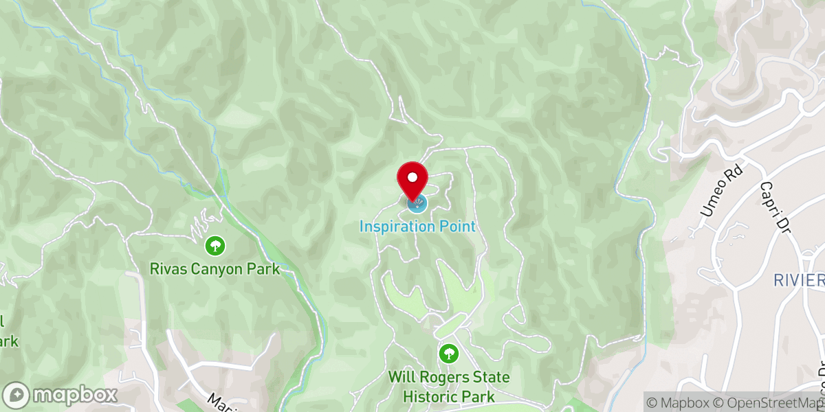 Map showing location of Inspiration Point View