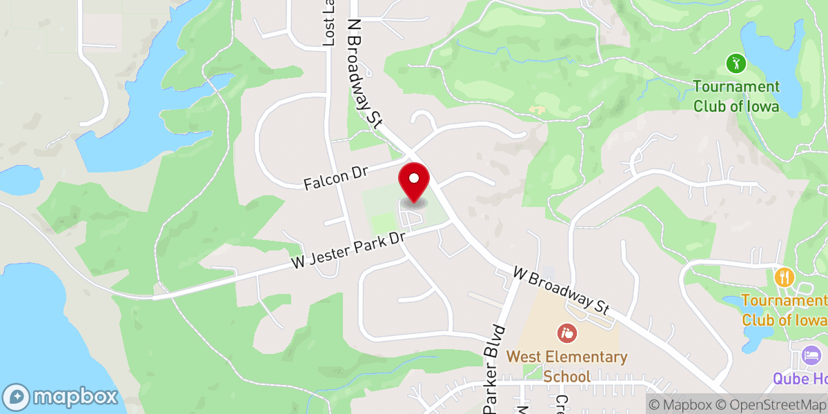Map showing location of Beautiful Savior Lutheran Church