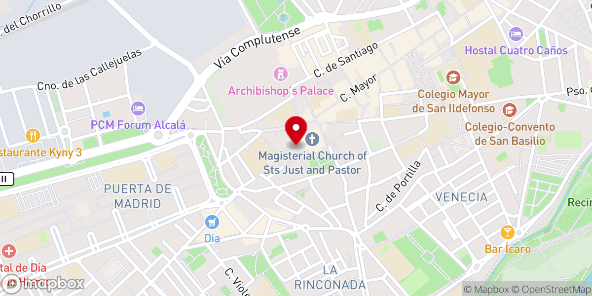 Map showing location of Ermita de Santa Lucía
