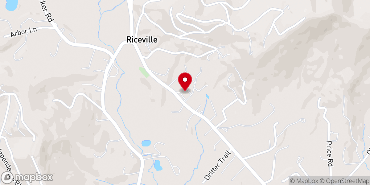 Map showing location of Riceville Valley Community Church