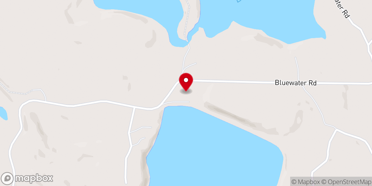 Map showing location of Bluewater Covenant Bible Camp