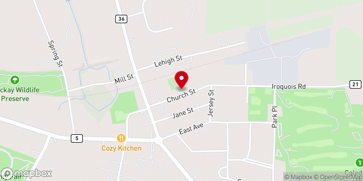 Map showing location of Evangelical Presbyterian Stone Church