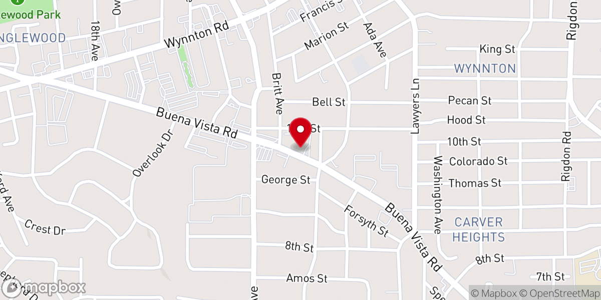 Map showing location of Cathedral of Prayer COGIC
