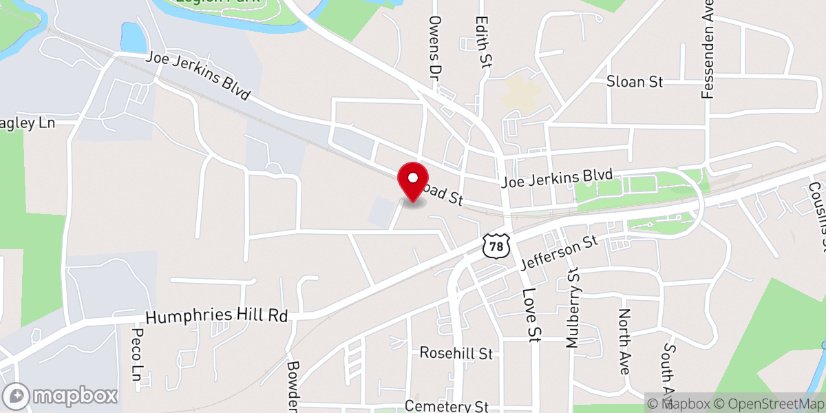 Map showing location of Smith Chapel