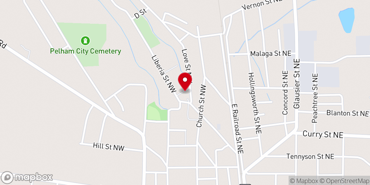 Map showing location of Summerhill Missionary Baptist Church