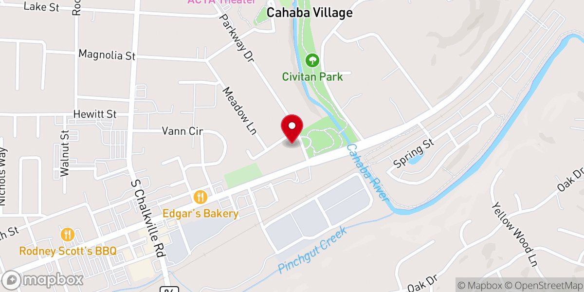 Map showing location of Church of the Holy Cross