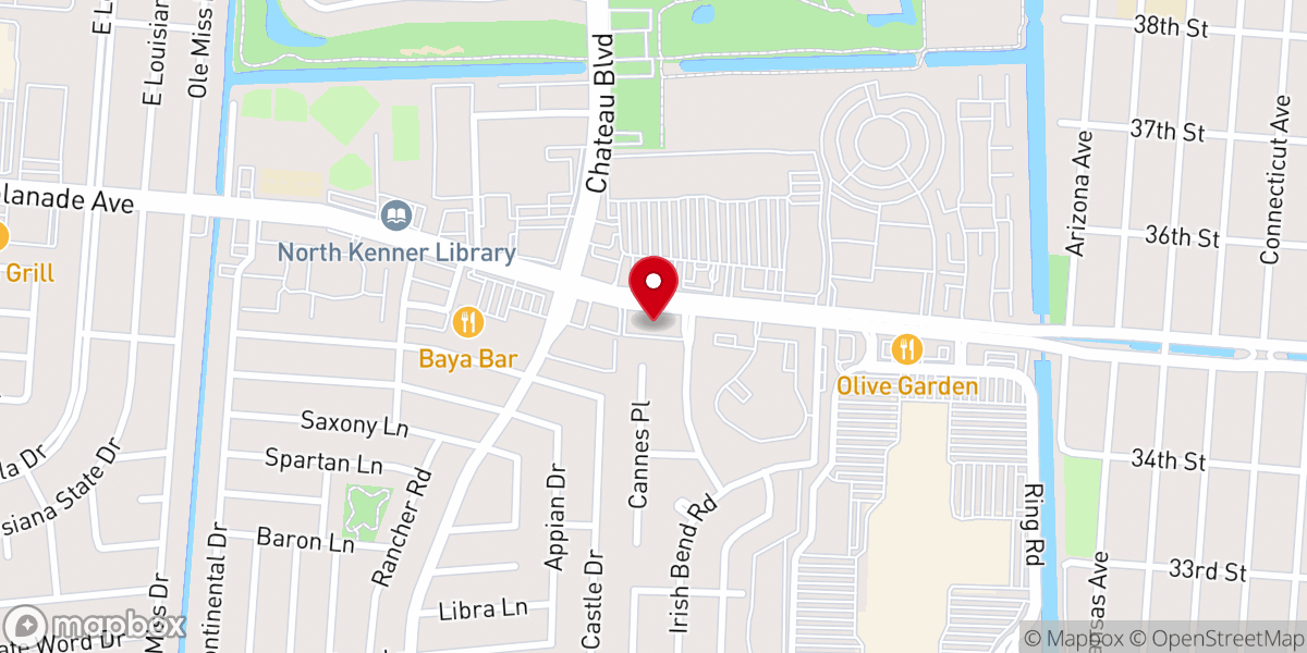 Map showing location of Christ the King Lutheran Church