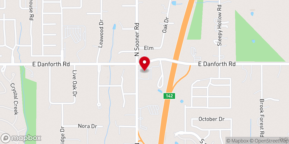 Map showing location of Liberty Church Edmond