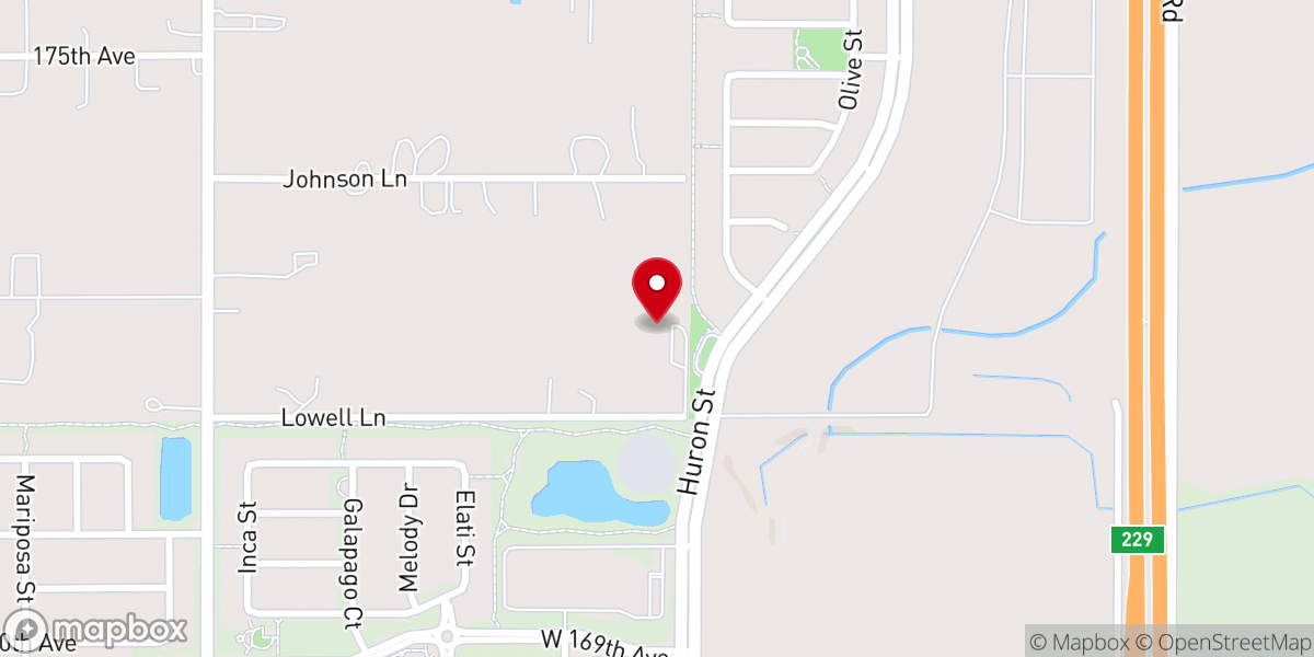 Map showing location of Rejoice! Lutheran Church