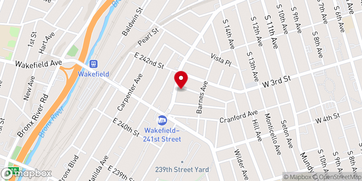 Map showing location of Wakefield Grace United Methodist