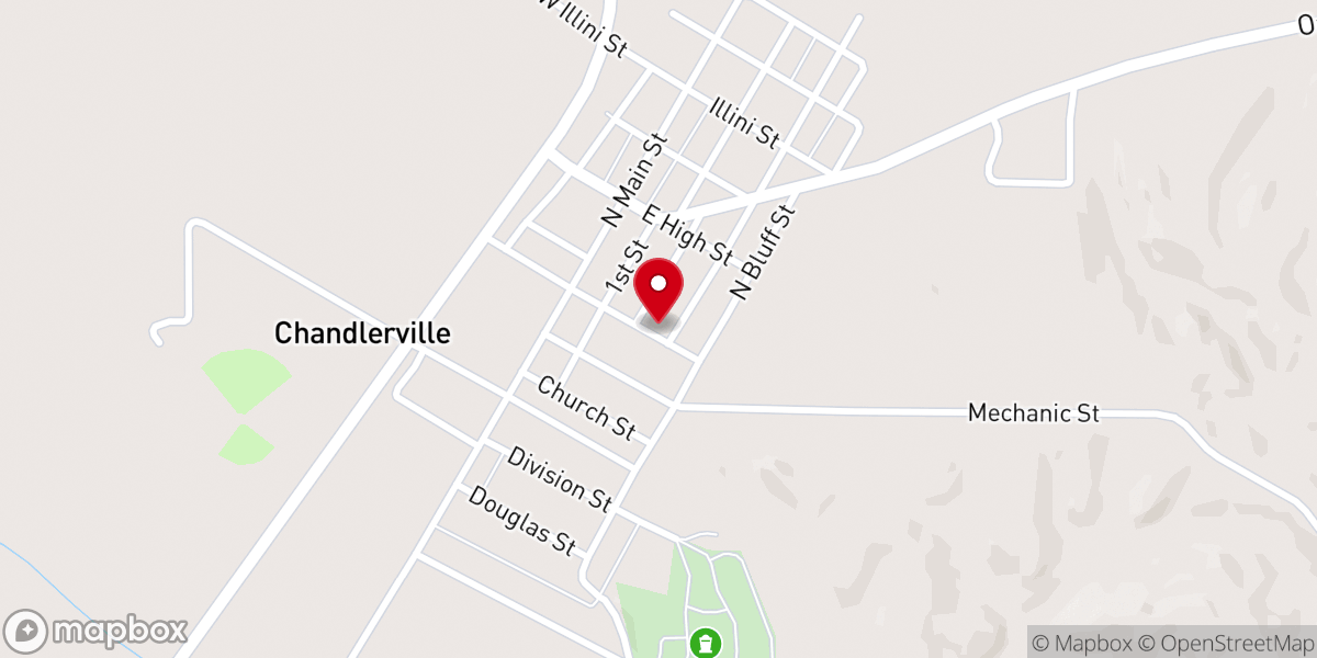 Map showing location of Christian Church