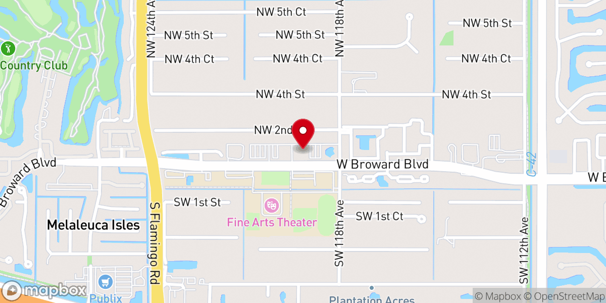 Map showing location of Calvary Chapel - Plantation