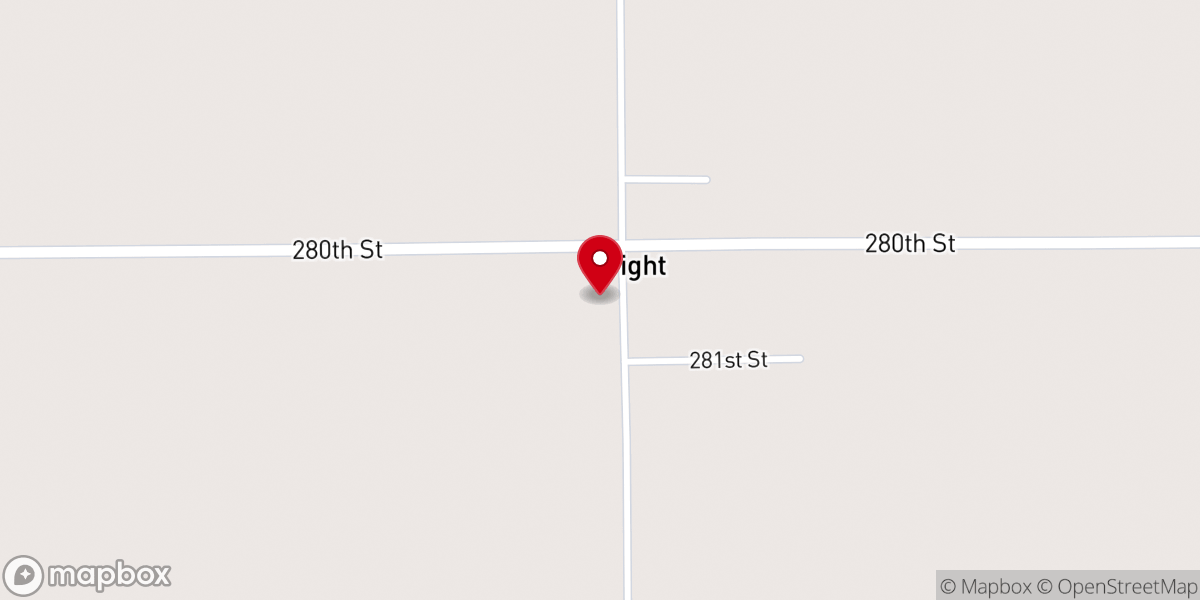 Map showing location of Wright Community Church