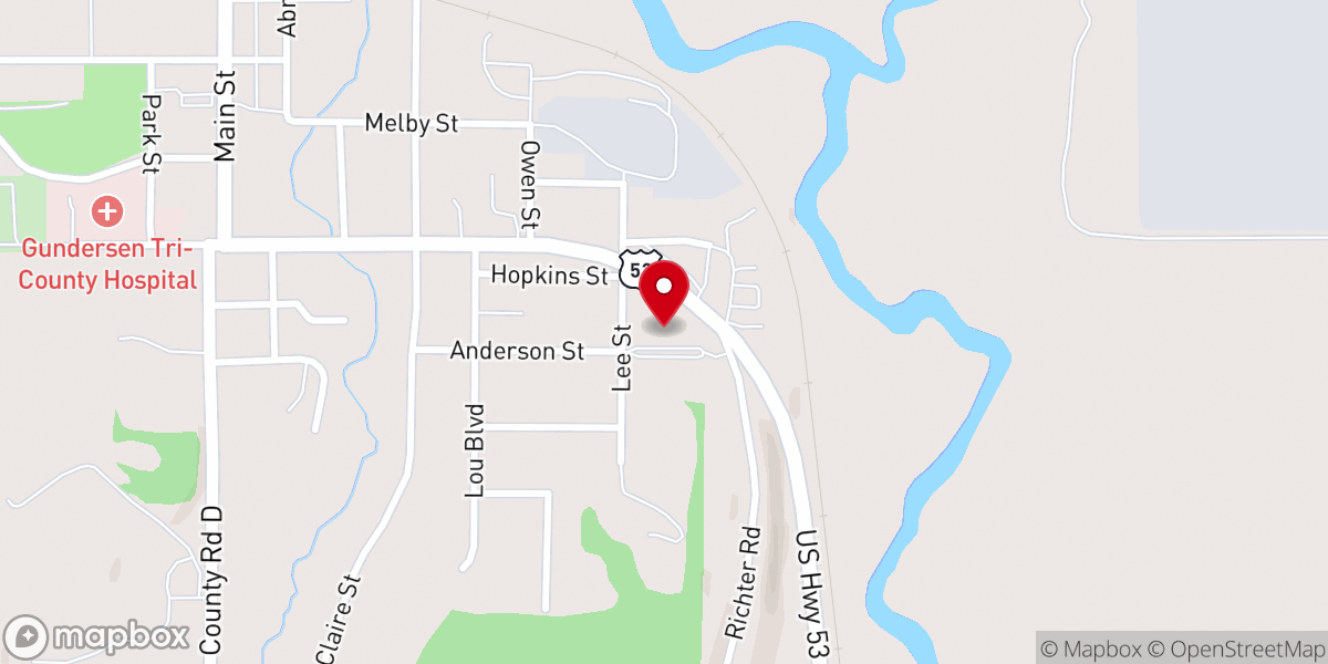 Map showing location of St. John the Apostle Catholic Church