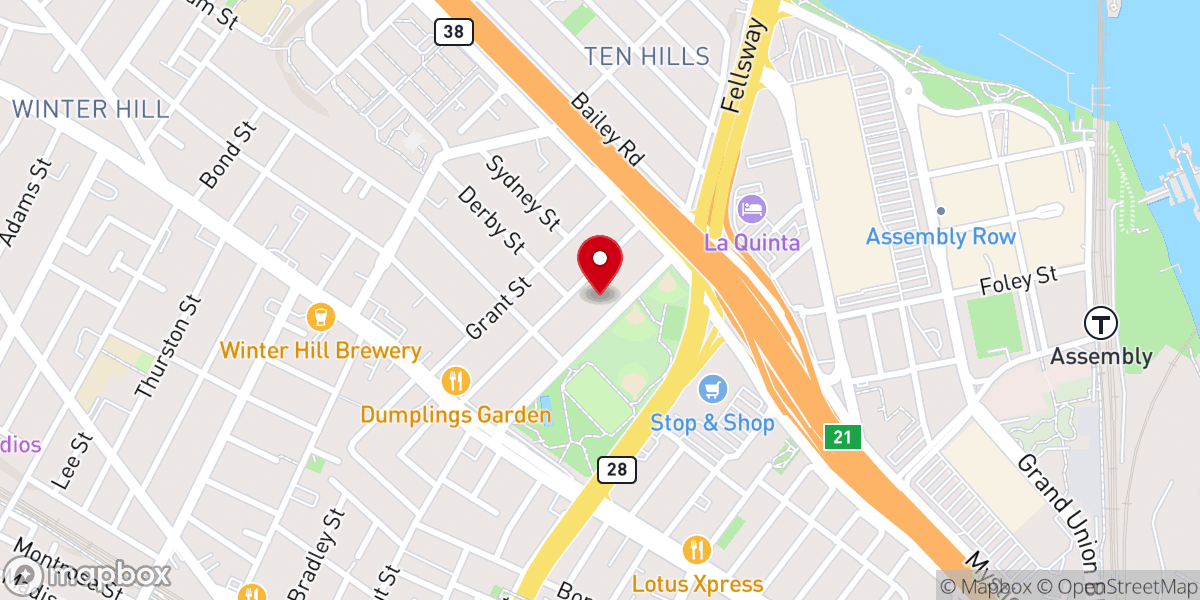 Map showing location of Boston Sri Aurobindo Center Incorporated