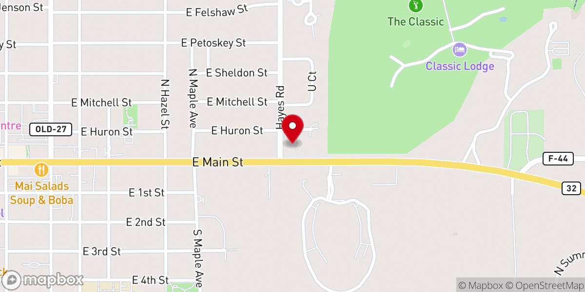 Map showing location of St Andrew's Episcopal Church