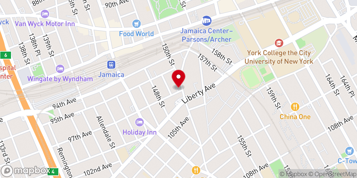 Map showing location of NJ Realities of Heaven Ministries Intl