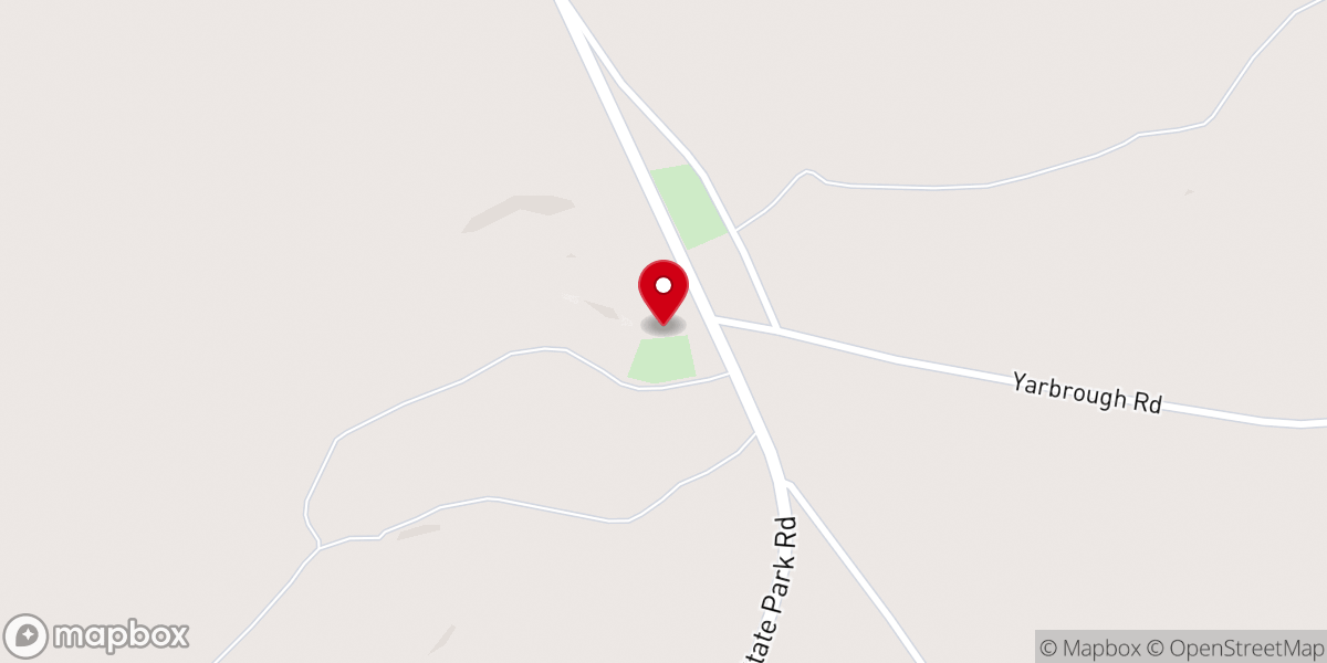 Map showing location of Mineral Springs Baptist Church