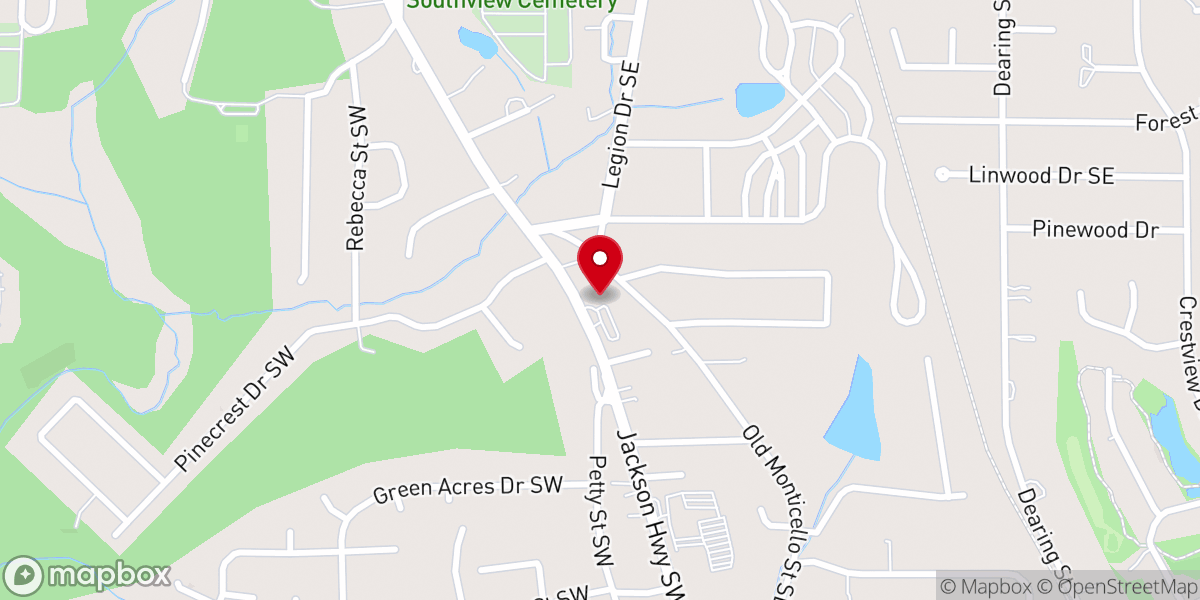 Map showing location of Lifepointe Church of Nazarene
