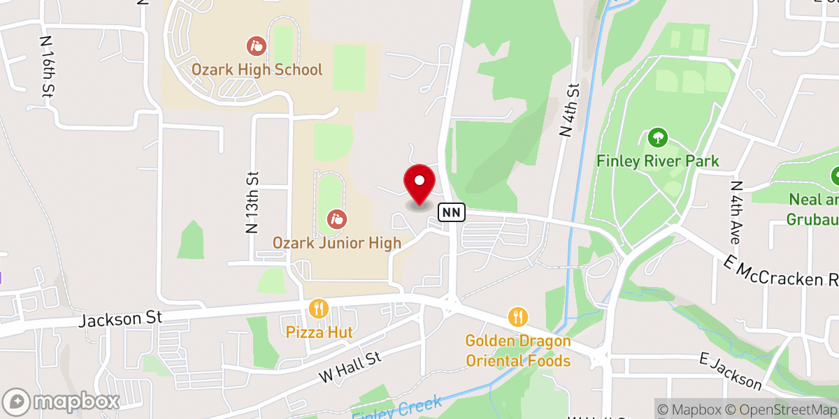 Map showing location of My Church Ozark