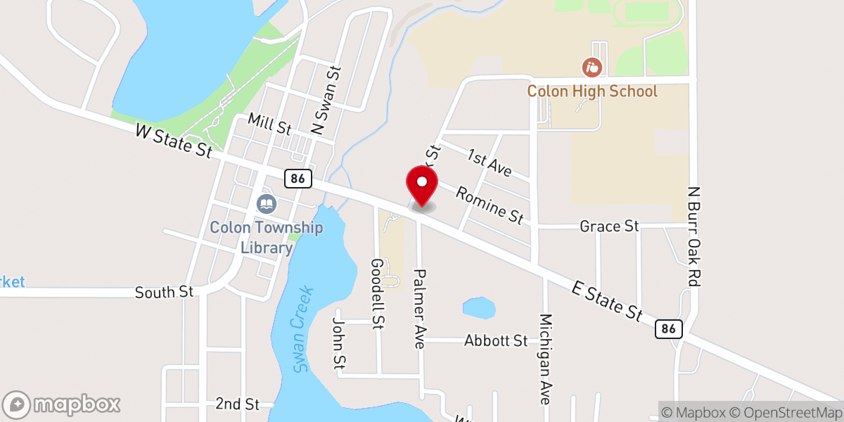 Map showing location of Cornerstone Community Church