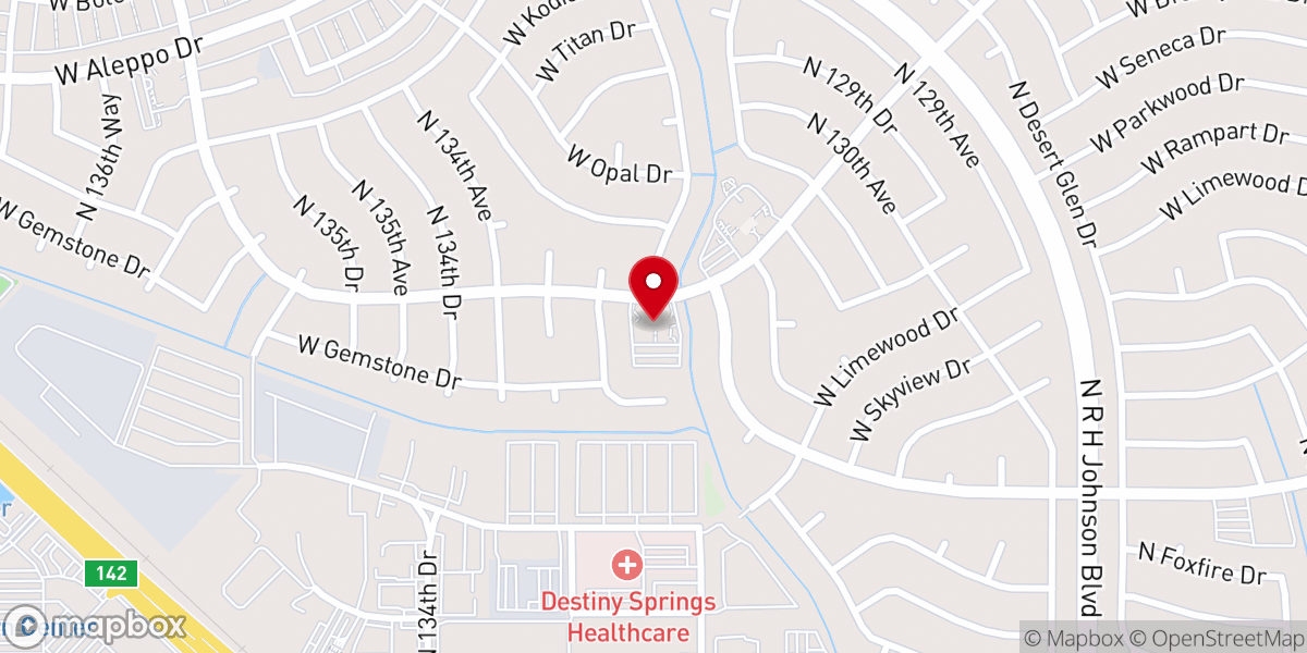 Map showing location of Crown of Life Lutheran Church