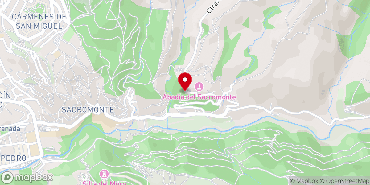 Map showing location of Mirador Abadía del Sacromonte