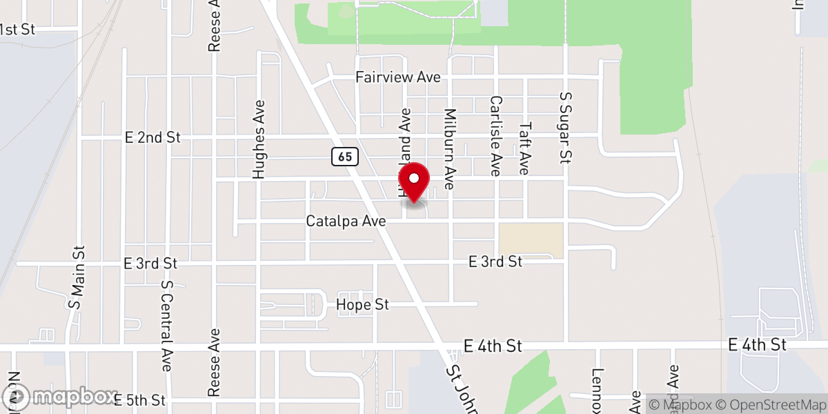 Map showing location of Mt Olivet Church-God In Christ