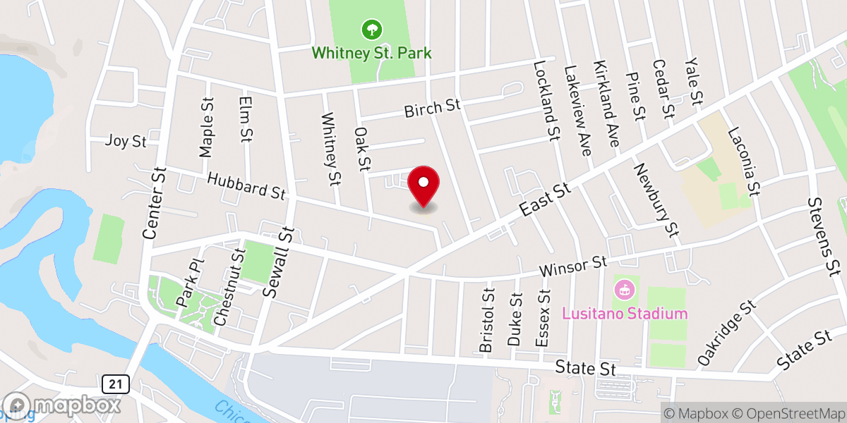 Map showing location of St. John the Baptist School