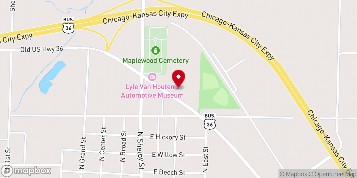 Map showing location of Clarence Christian Church