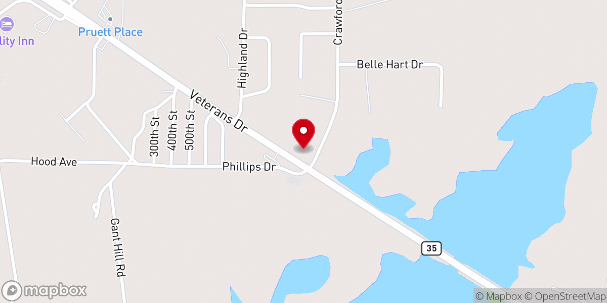 Map showing location of Randall's Chapel United Methodist Church