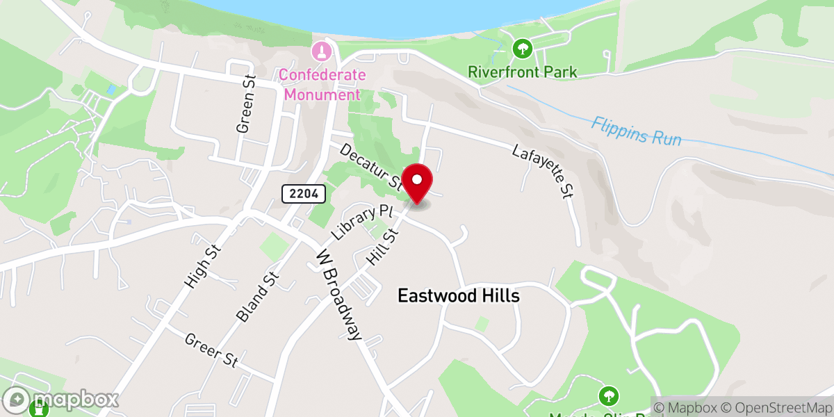 Map showing location of Holy Trinity Episcopal Church