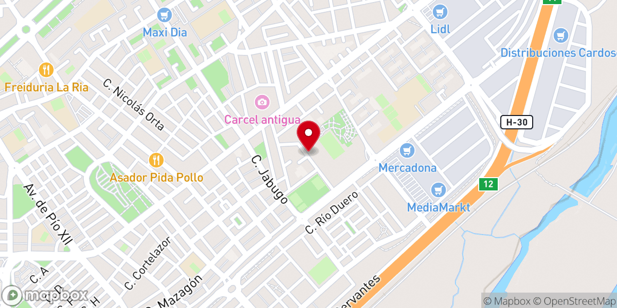 Map showing location of Hermandad de la Bella de Huelva