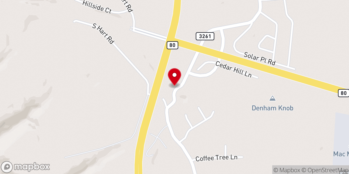 Map showing location of Saline Church of God