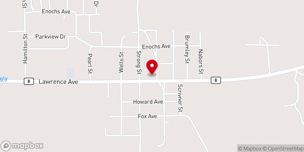 Map showing location of Benela Church