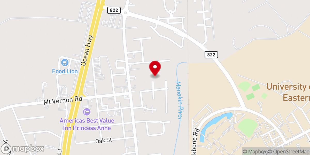 Map showing location of Centennial United Methodist