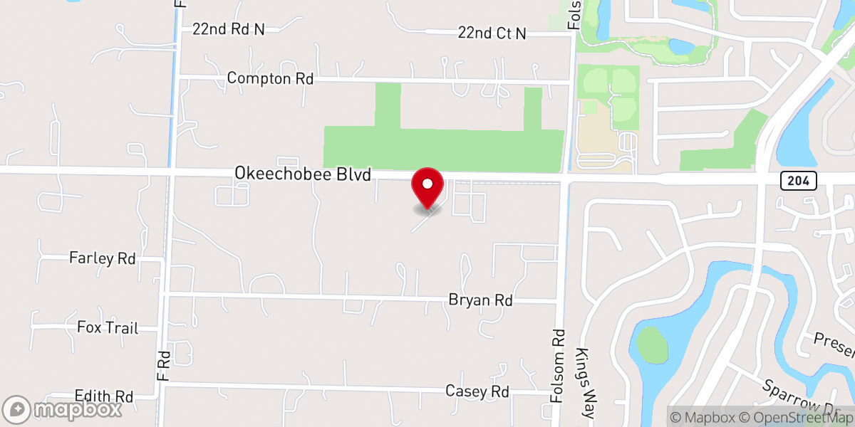 Map showing location of Acts 2 Worship Center - West Palm Beach Spirit-filled Assembly of God Church