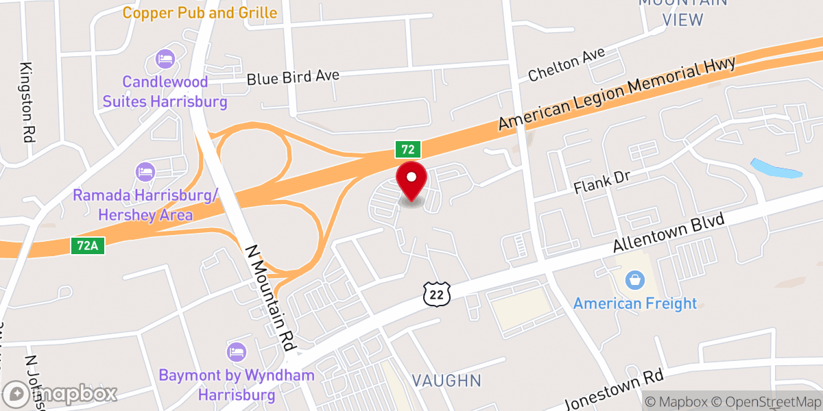 Map showing location of Holy Name of Jesus Church