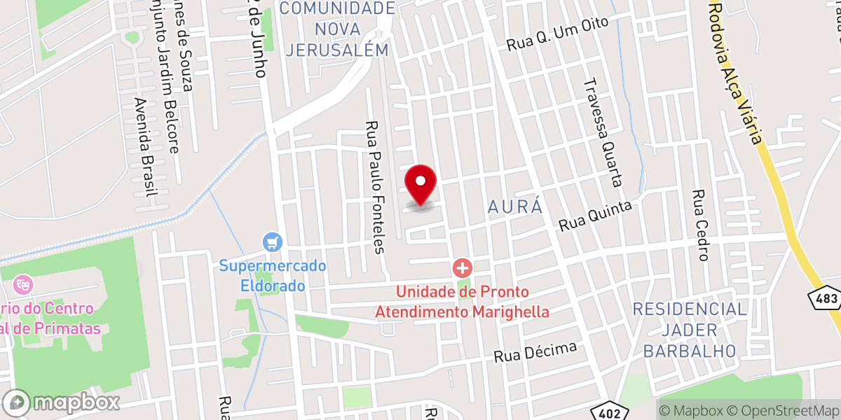 Map showing location of Assembléia De Deus Adm-Belém Cong. Monte Siao