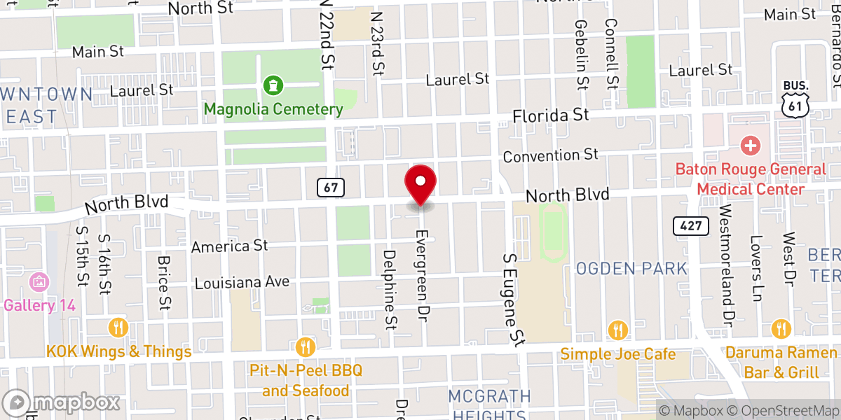 Map showing location of Greater Macedonia Baptist Church
