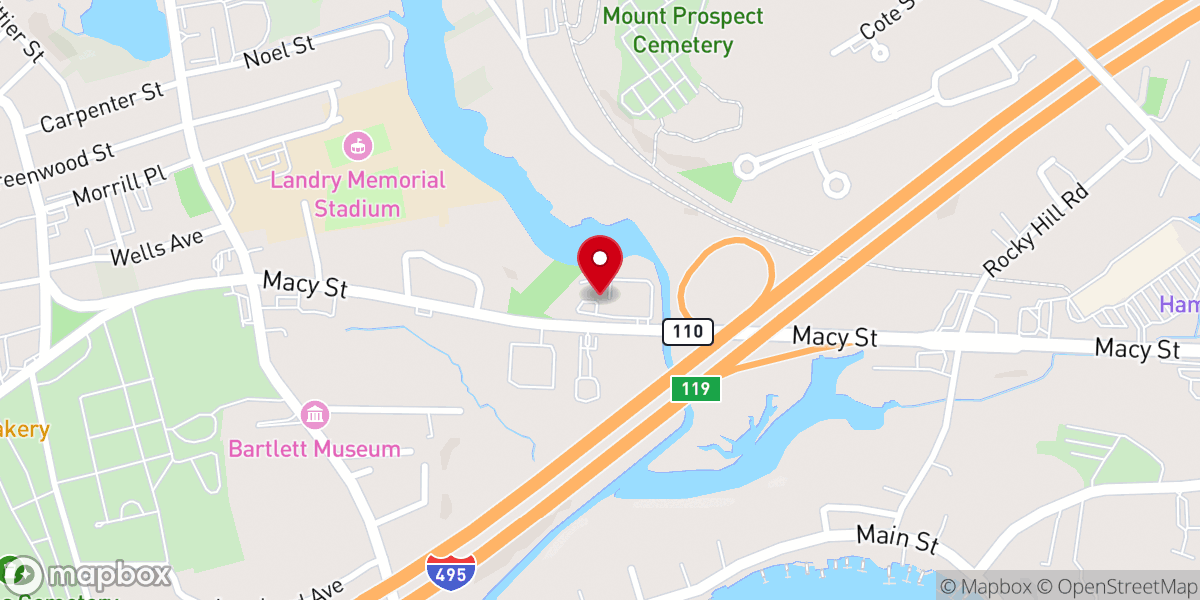 Map showing location of Rock Church North Shore