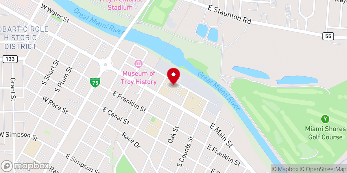 Map showing location of St Patrick School