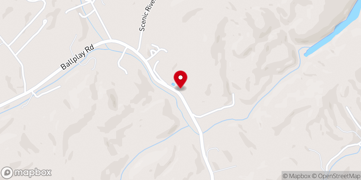 Map showing location of Union Hall Baptist Church
