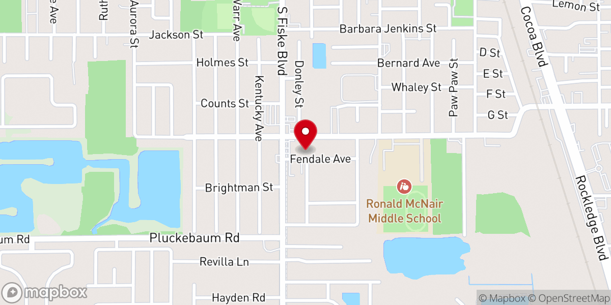 Map showing location of Faith Temple Christian Center
