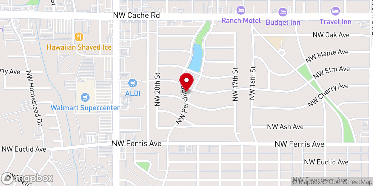 Map showing location of Liberty Heights Church