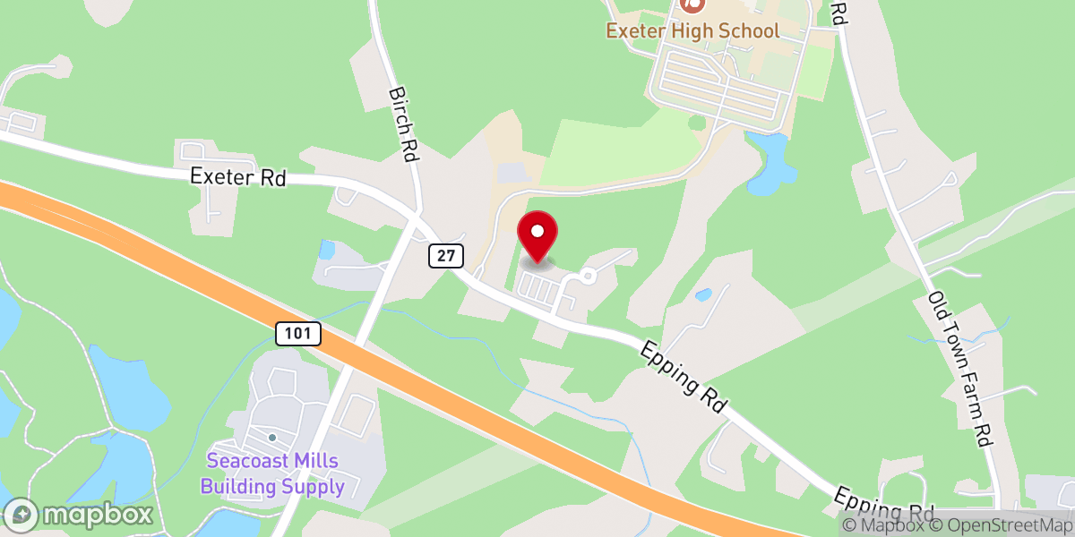 Map showing location of Exeter Area Christian Fellowship
