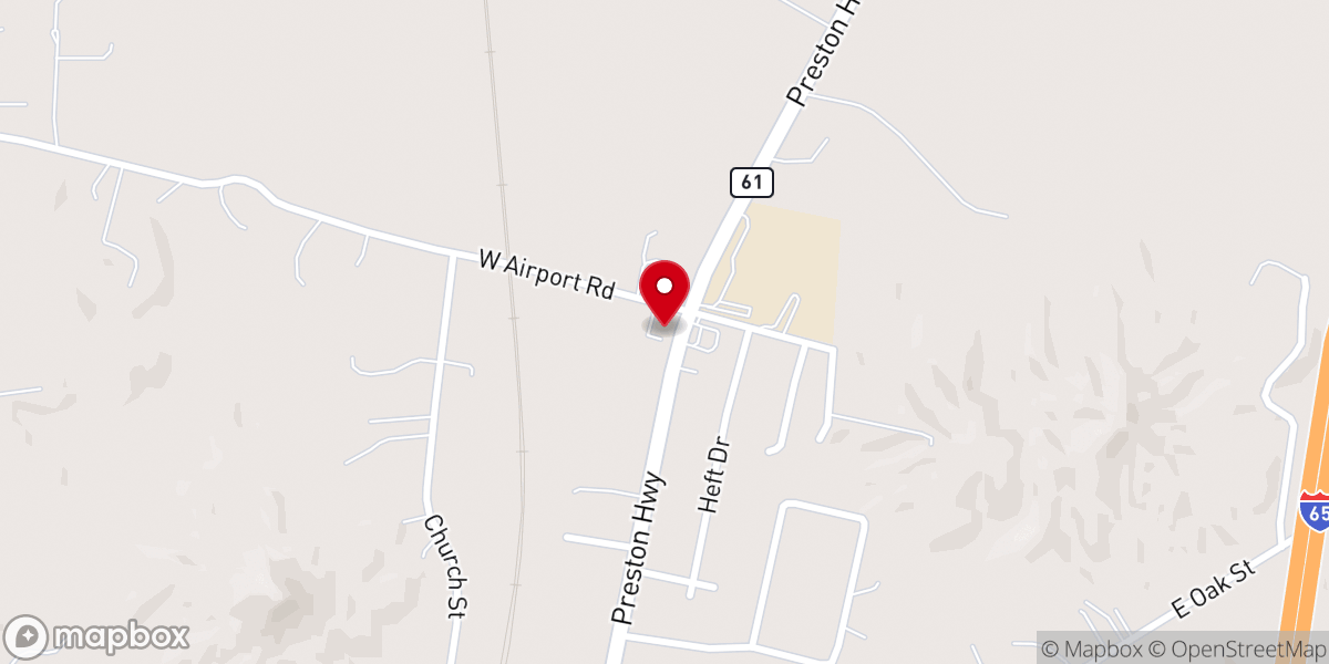 Map showing location of Lebanon Junction church of Christ