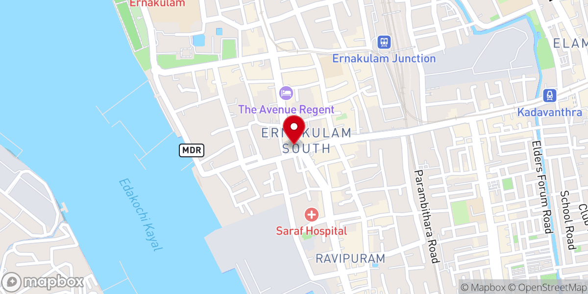 Map showing location of DeNovo International Church | Pentecostal Church in Ernakulam