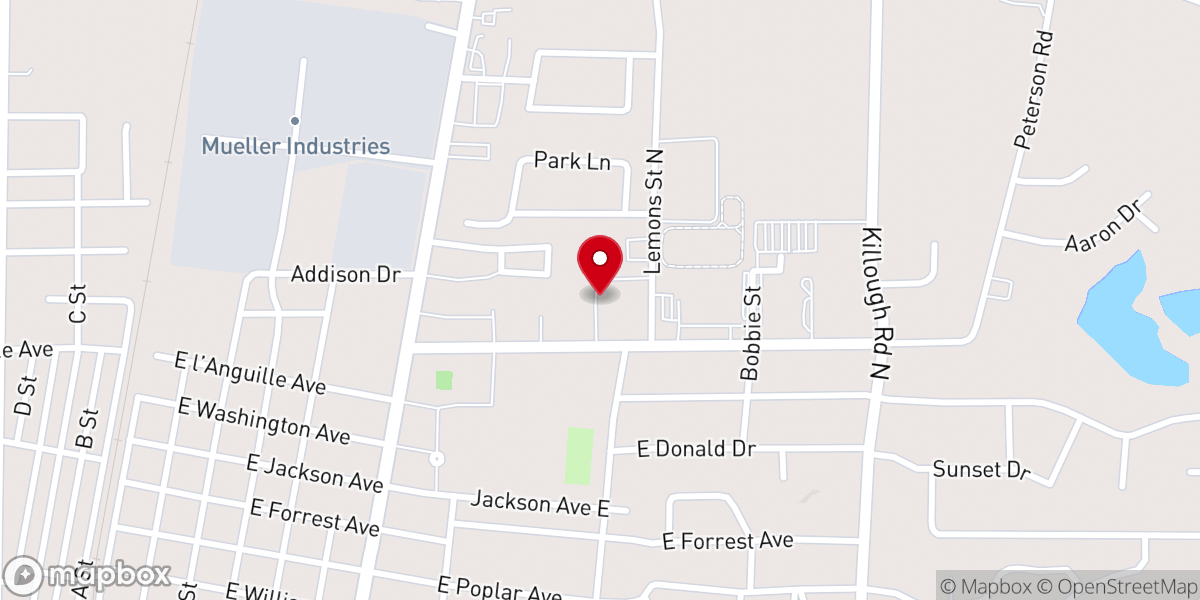 Map showing location of Church of Christ